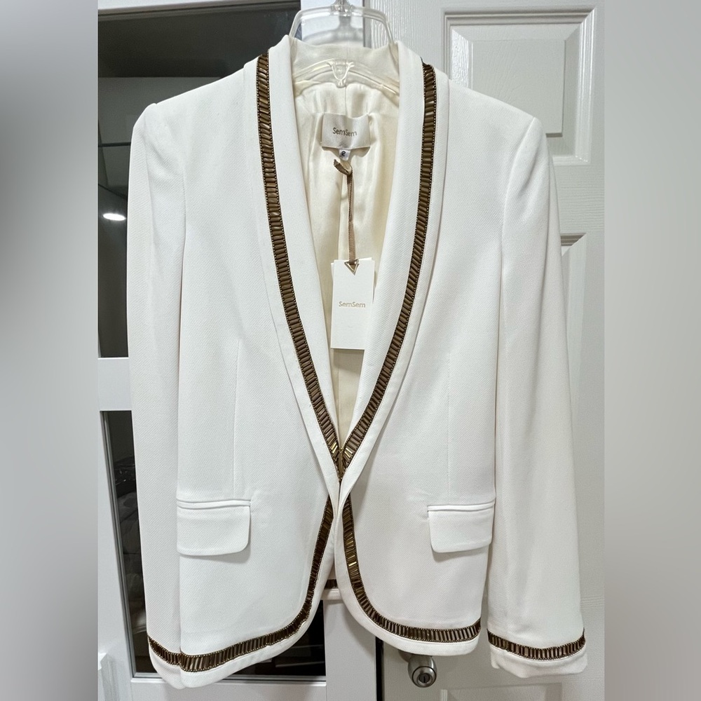SemSem Designer Blazer with Beaded Trim